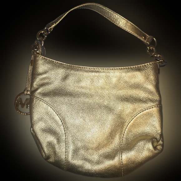 MICHAEL Michael Kors Metallic Gold Shoulder Bag - Picture 1 of 10